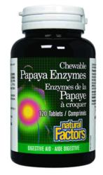 Chewable Papaya Enzymes with Amylase and Bromelain<br>120 tablets